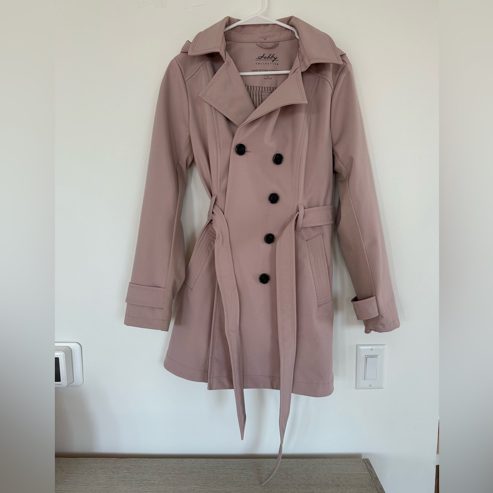 Sebby Collection Mauve Softshell Trench Coat